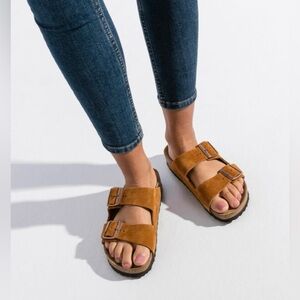 Birkenstock Arizona Soft Footbed Suede Leather Sandals